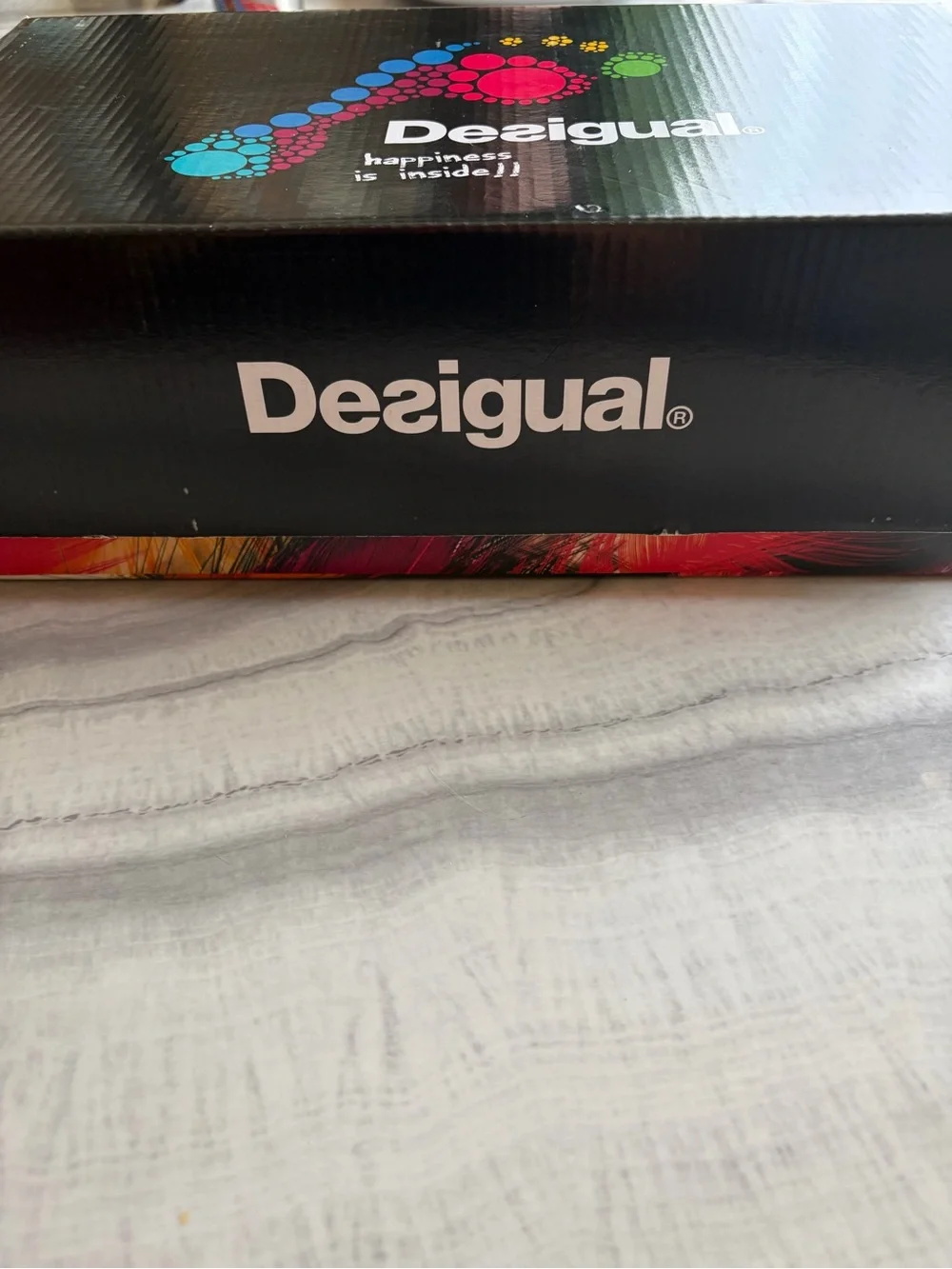 Desigual White Embroidered Sneakers